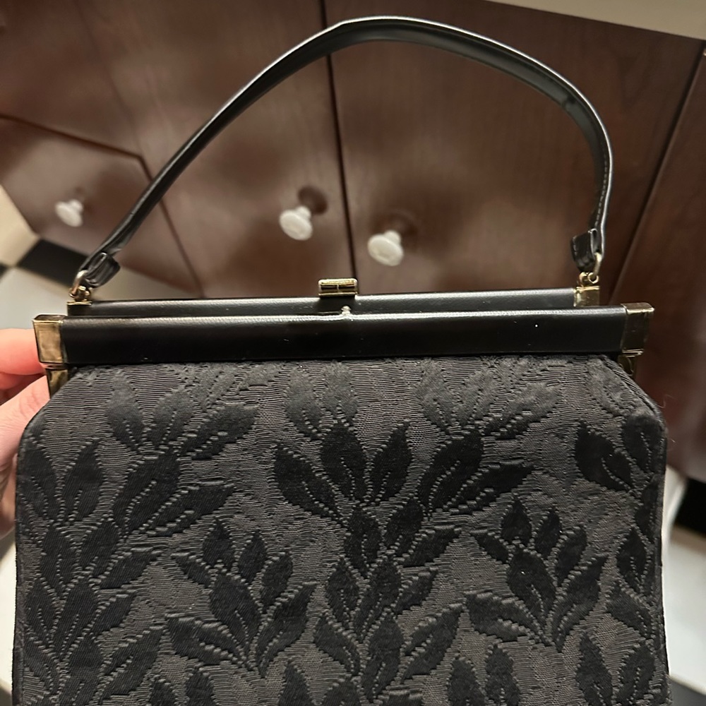 Vintage VERDI Black coctail clutch purse handbag